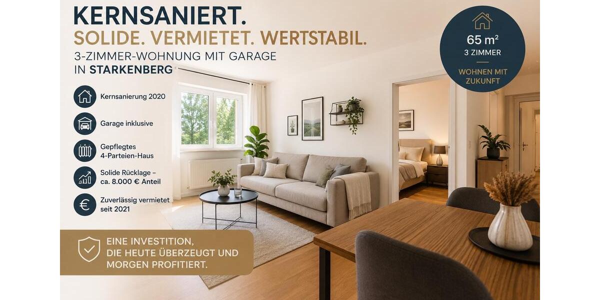 Etagenwohnung Rositz - 3 Zimmer, 65 m&sup2;, 33.000&euro; | Angebot:27075177