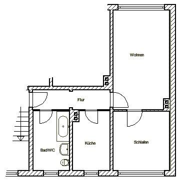 Etagenwohnung Zeulenroda-Triebes Triebes - 2 Zimmer, 51 m&sup2;, 235&euro; | Angebot:26534703