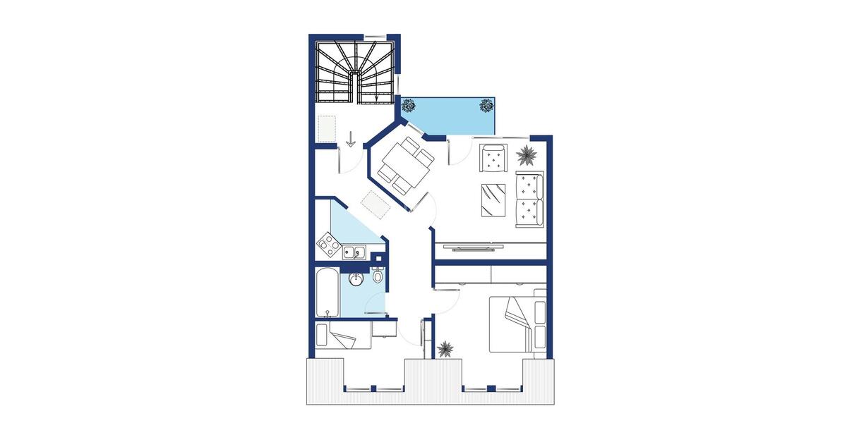 Dachgeschoßwohnung Gera Alt-Bieblach - 3 Zimmer, 62 m&sup2;, 397&euro; | Angebot:26085935