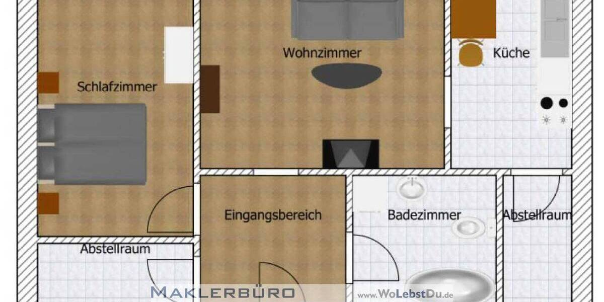 Etagenwohnung Zeulenroda-Triebes Zeulenroda - 2 Zimmer, 48 m&sup2;, 35.000&euro; | Angebot:26540904