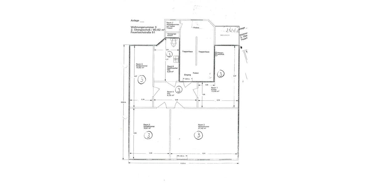 Etagenwohnung Gera Debschwitz - 3 Zimmer, 81 m&sup2;, 650&euro; | Angebot:26427796