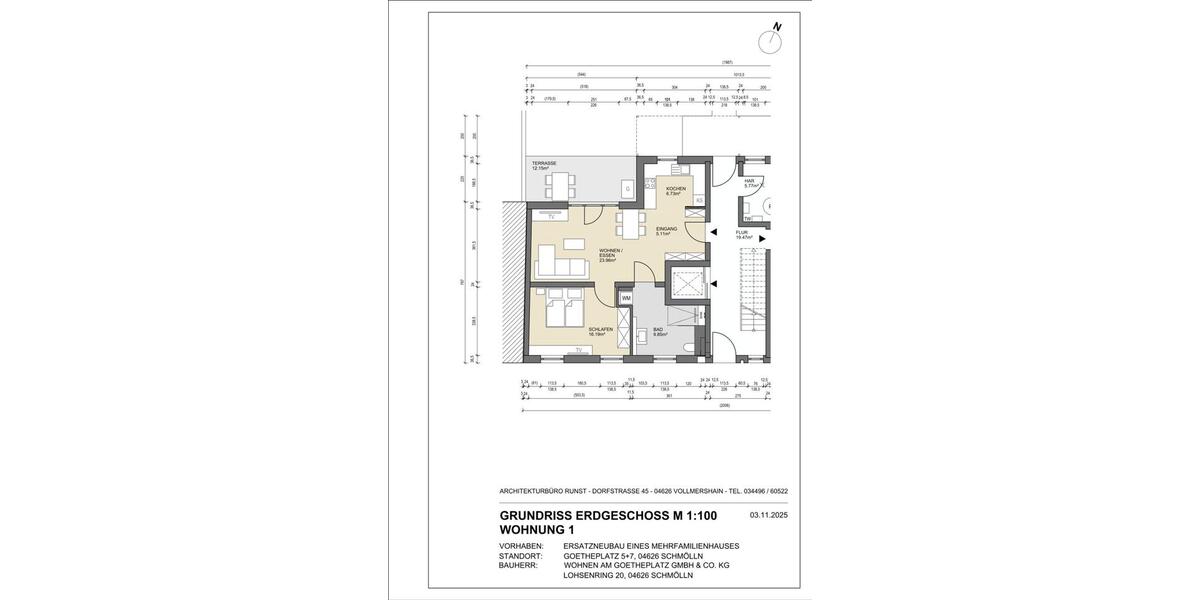 Erdgeschoßwohnung Schmölln - 2 Zimmer, 65 m&sup2;, 650&euro; | Angebot:26534029