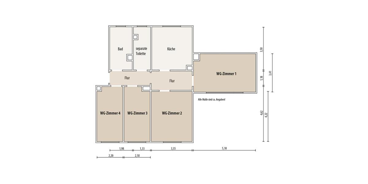 Etagenwohnung Gera Alt-Bieblach - 1 Zimmer, 21 m&sup2;, 237&euro; | Angebot:26451258