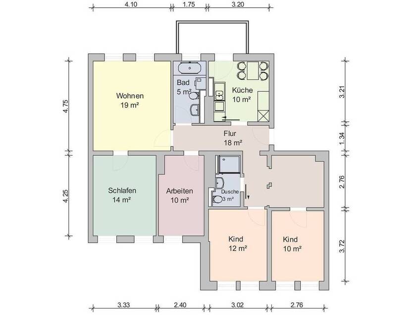 Bestens sanierte 5-Raum-Wohnung in Zwickau