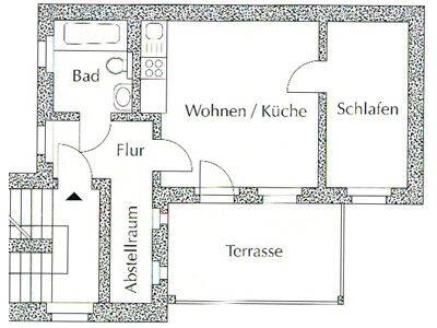 Etagenwohnung Gera Debschwitz - 2 Zimmer, 44 m&sup2;, 275&euro; | Angebot:26573435