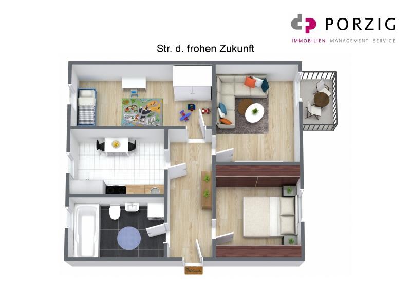 Etagenwohnung Weida - 3 Zimmer, 62 m&sup2;, 340&euro; | Angebot:26162587