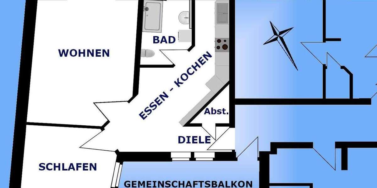 Etagenwohnung Greiz Irchwitz - 2 Zimmer, 68 m&sup2;, 480&euro; | Angebot:26513271