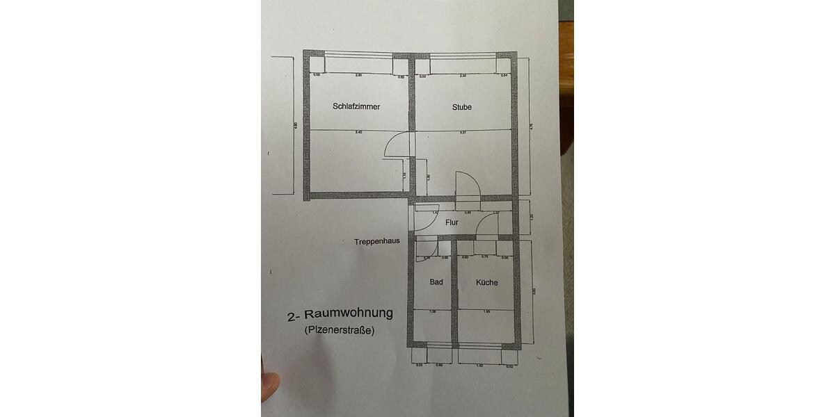 Erdgeschoßwohnung Gera Alt-Bieblach - 2 Zimmer, 48 m&sup2;, 450&euro; | Angebot:25343817