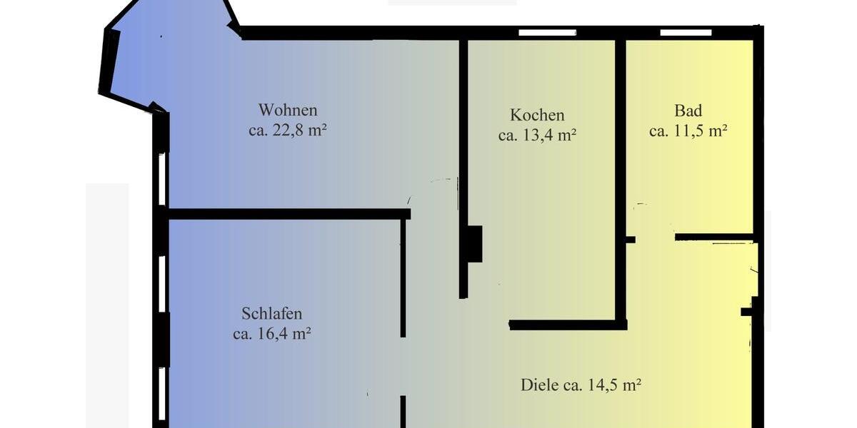 Etagenwohnung Schmölln - 2 Zimmer, 79 m&sup2;, 395&euro; | Angebot:26087143
