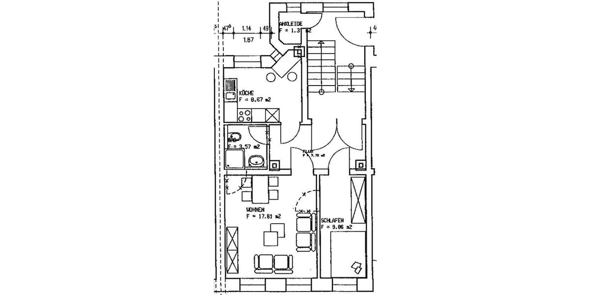 Etagenwohnung Gera Alt-Bieblach - 2 Zimmer, 47 m&sup2;, 295&euro; | Angebot:26645931