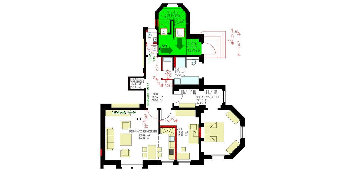 Hochwertig ausgestattete 3-Raum Wohnung mit Einbauküche* in der Geraer Innenstadt - Etagenwohnung Gera Ostviertel | Angebot:26720984