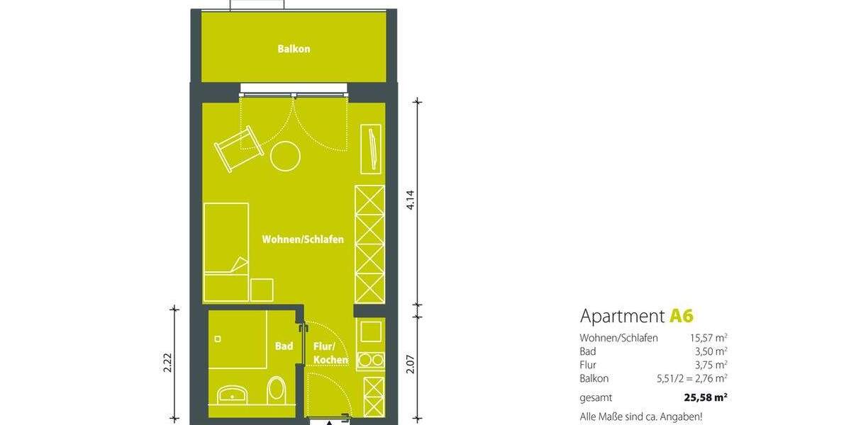 WohnPLUS-Apartments im WeidenCarré - Glücklich wohnen am Heeresberg 1 zimmer