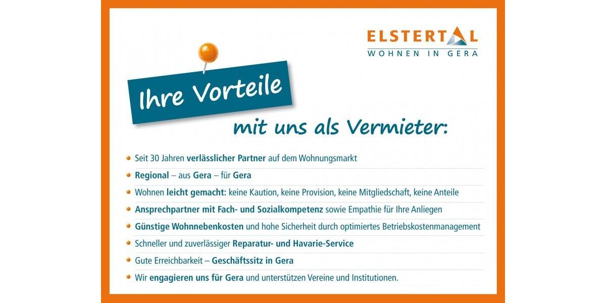 Etagenwohnung Gera Debschwitz - 2 Zimmer, 60 m&sup2;, 405&euro; | Angebot:25379311