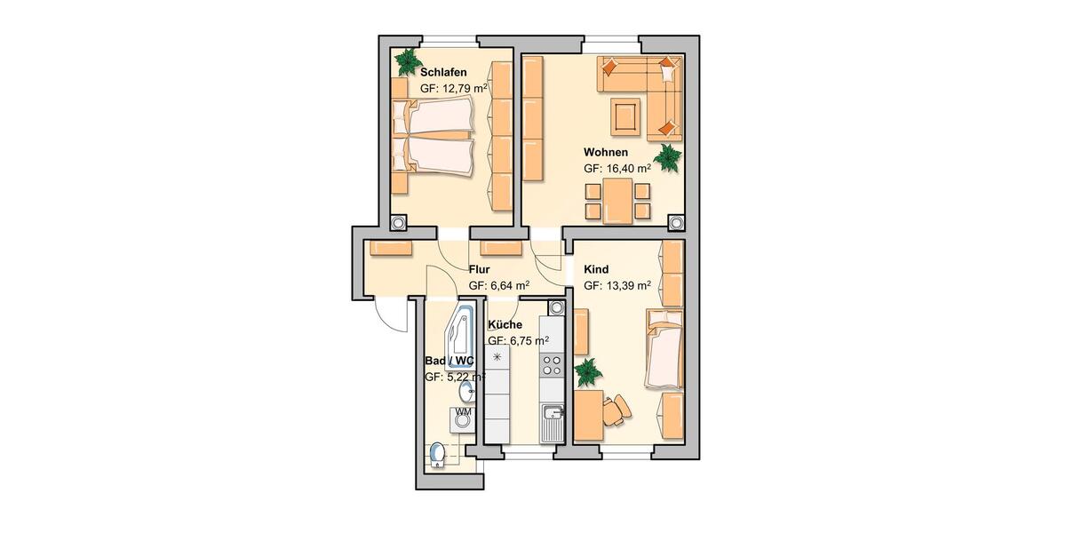 Ruhige 3 Raum Wohnung in Langenhessen! 3 zimmer