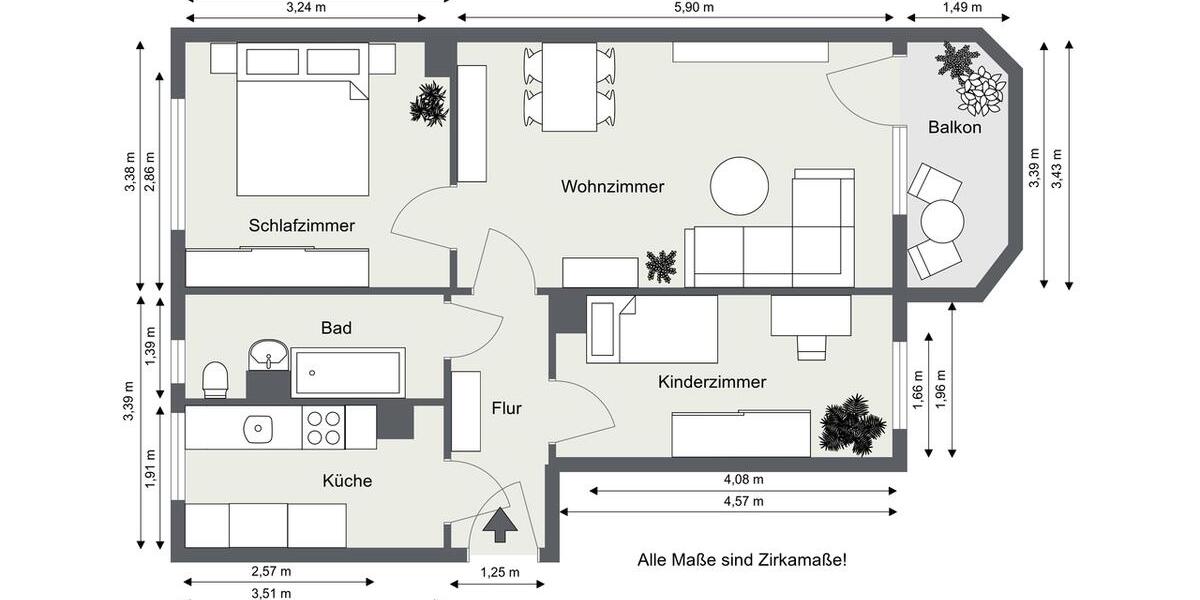 Sanierte 3-Raum-Wohnung mit Badewanne und Balkon im schönen Stadtteil Zwötzen 3 zimmer