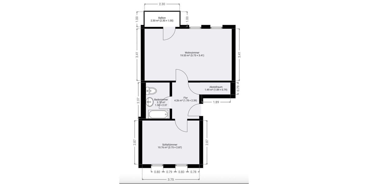 Etagenwohnung Crimmitschau - 2 Zimmer, 42 m&sup2;, 290&euro; | Angebot:25680255