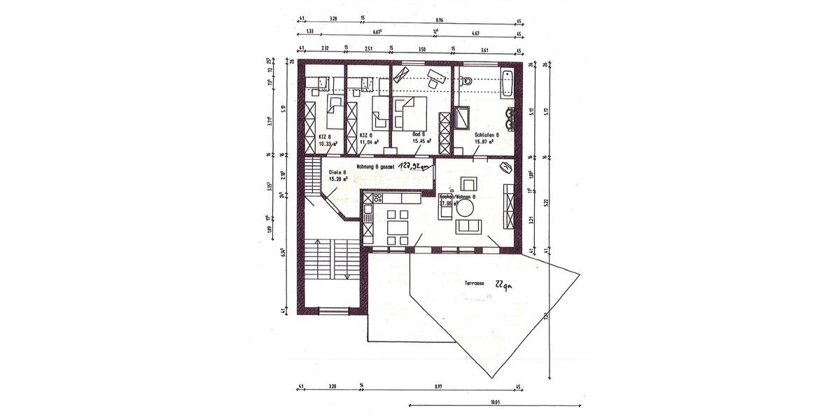 Etagenwohnung Meerane - 4 Zimmer, 127 m&sup2;, 998&euro; | Angebot:26165287