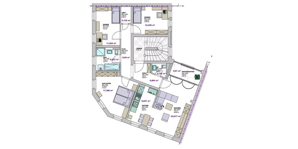 4 Raum Wohnung Gera 103m² Erstbezug 2025 saniert Energieklasse A 4 zimmer