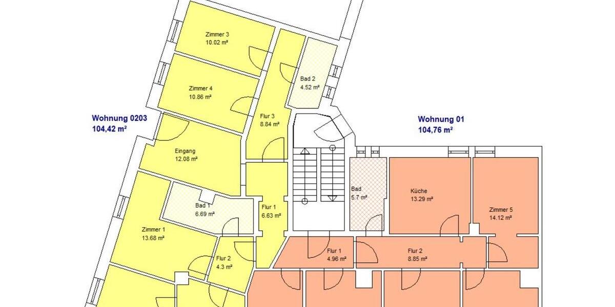 Erdgeschoßwohnung Gera Alt-Taubenpreskeln - 4 Zimmer, 105 m&sup2;, 600&euro; | Angebot:25959372