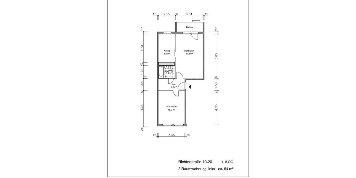 Dachgeschoßwohnung Gera - 2 Zimmer, 54 m&sup2;, 335&euro; | Angebot:26162591