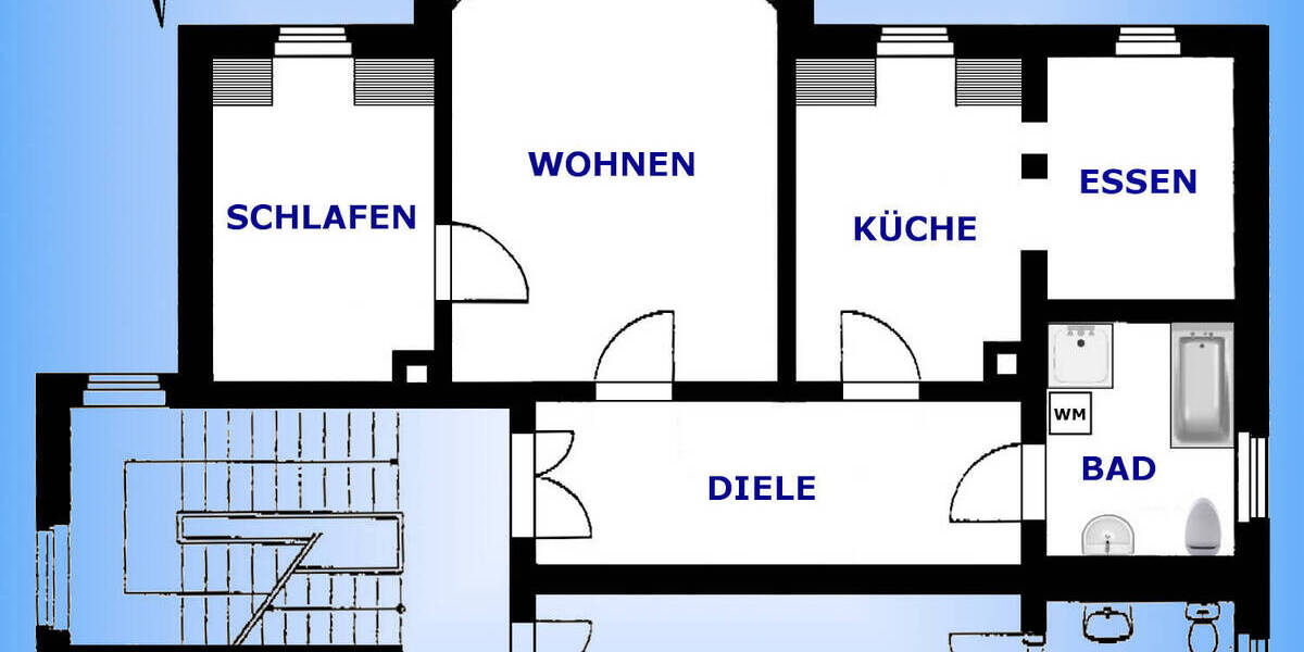 Etagenwohnung Greiz - 2 Zimmer, 70 m&sup2;, 355&euro; | Angebot:24822298