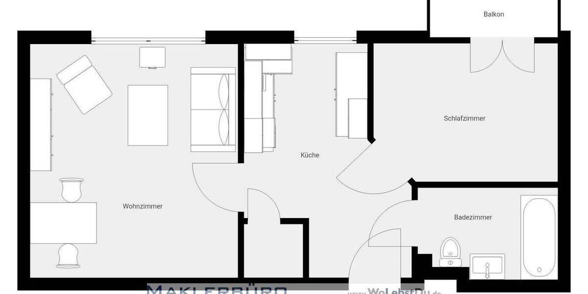 Etagenwohnung Greiz - 2 Zimmer, 43 m&sup2;, 310&euro; | Angebot:26815894