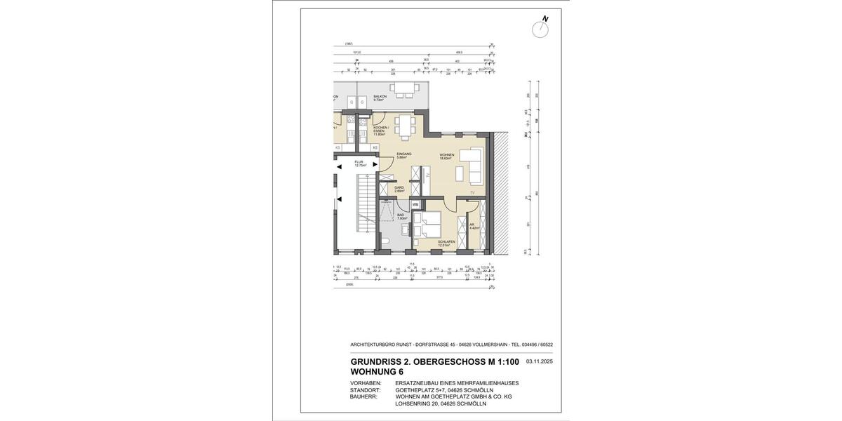 Etagenwohnung Schmölln - 2 Zimmer, 66 m&sup2;, 660&euro; | Angebot:26444473