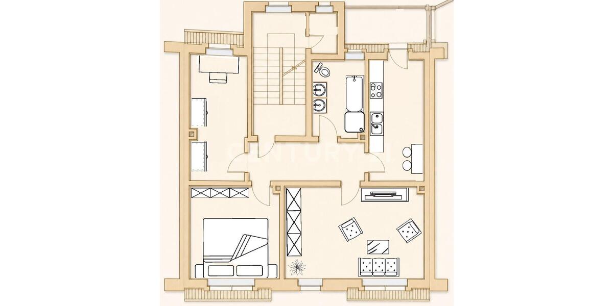 Dachgeschoßwohnung Gera Alt-Taubenpreskeln - 3 Zimmer, 91 m&sup2;, 560&euro; | Angebot:26632733