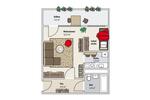 Etagenwohnung Gera Alt-Bieblach - 1 Zimmer, 34 m&sup2;, 219&euro; | Angebot:26542355