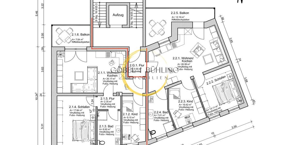 Etagenwohnung Gera Alt-Bieblach - 3 Zimmer, 70 m&sup2;, 710&euro; | Angebot:25850624