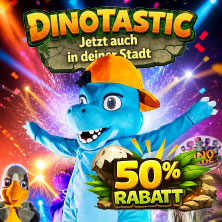 Dinotastic Live! Die Reise zum Feuervulkan 13.11.2026 Kultur- und Kongresszentrum Gera