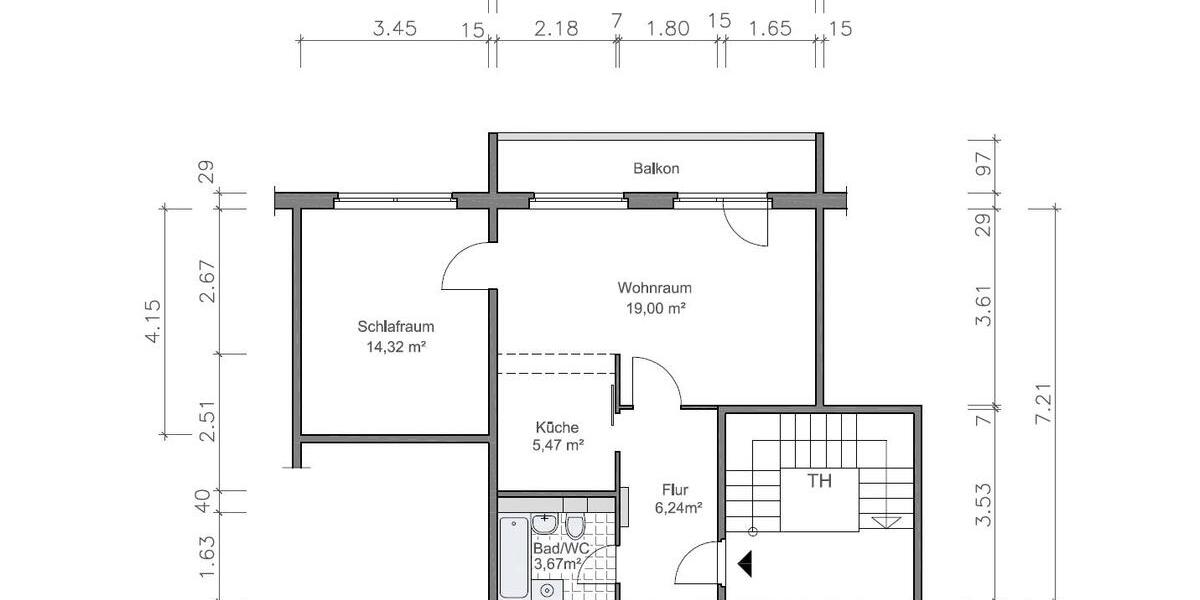 Etagenwohnung Gera Lusan - 2 Zimmer, 51 m&sup2;, 330&euro; | Angebot:26143771