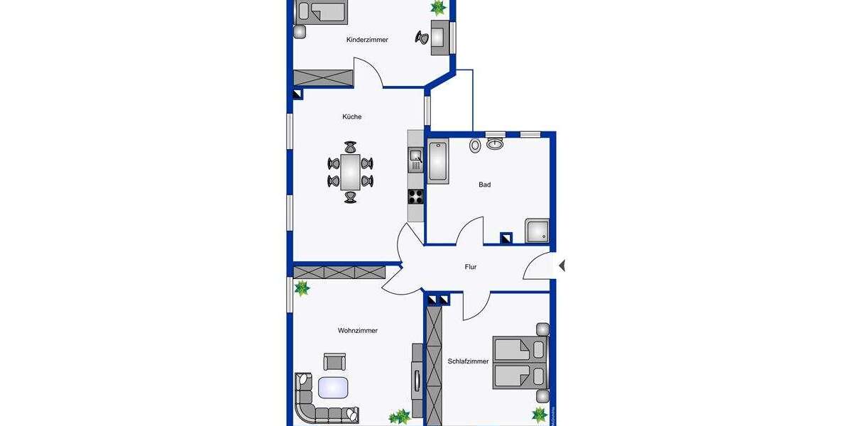 Etagenwohnung Gera - 3 Zimmer, 86 m&sup2;, 500&euro; | Angebot:26890983