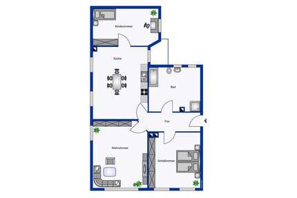 Wohnung Gera - 3 Zimmer, 86 m&sup2;, 500&euro; | Angebot:26890983