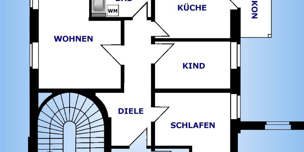 Vermietete Balkonwohnung in Zentrumsnähe 3 zimmer