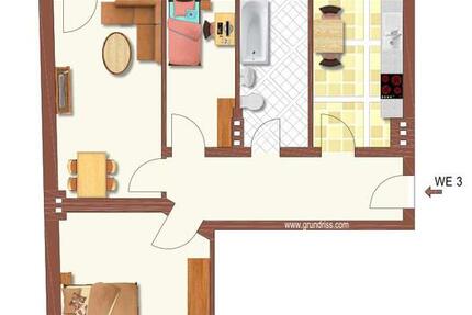 3-Raum-Wohnung mit Balkon